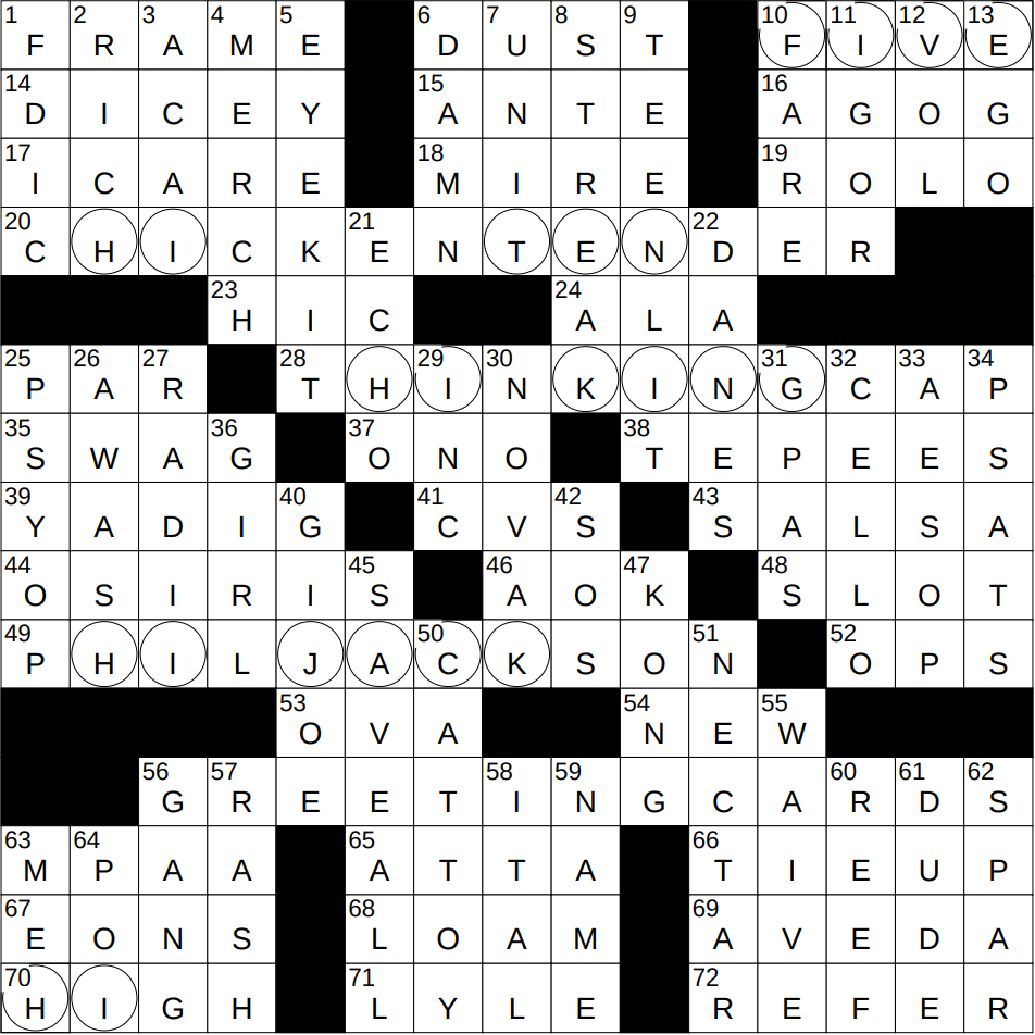 0929 25 NY Times Crossword 29 Sep 25 Monday NYXCrossword