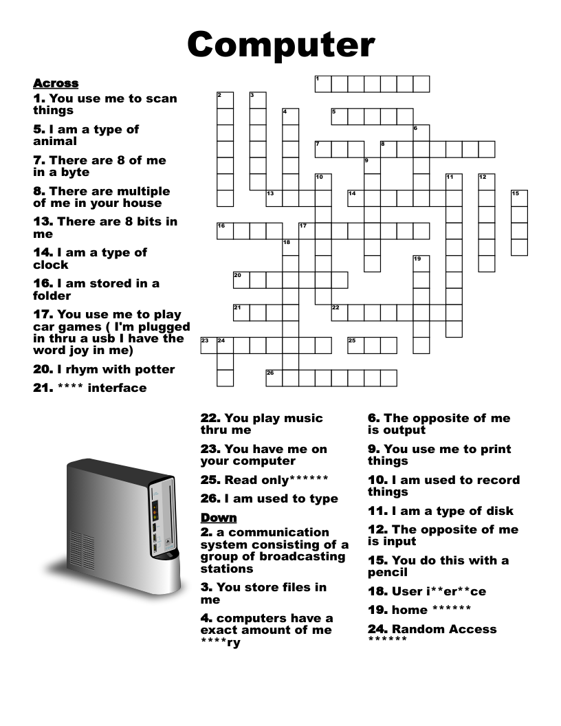 10 12 Yr Old Crossword WordMint