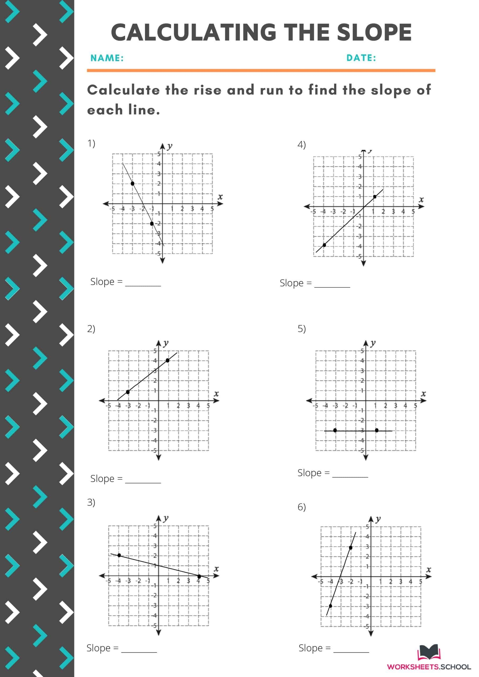 10 Variations Of Slope Worksheets with Answers EduWorksheets