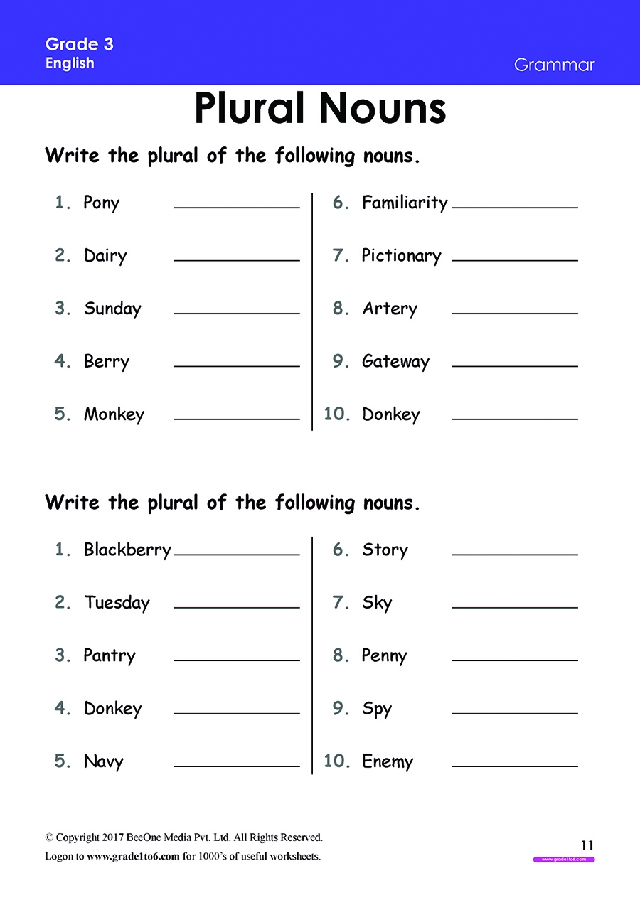 11 worksheets grammar pural nouns grade 3 three pdf 5 jpg