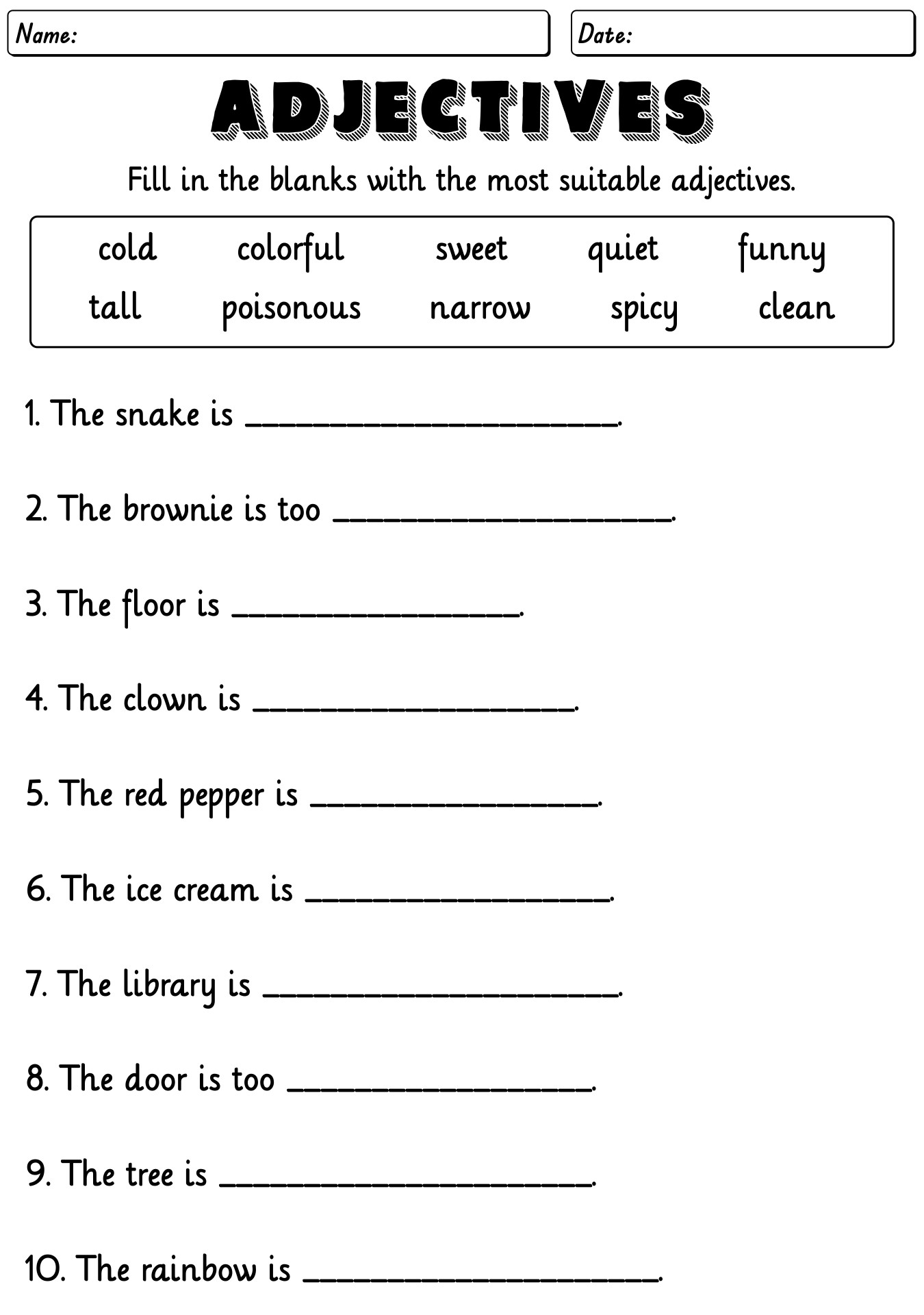 12 English Worksheets For Grade 2 Free PDF At Worksheeto