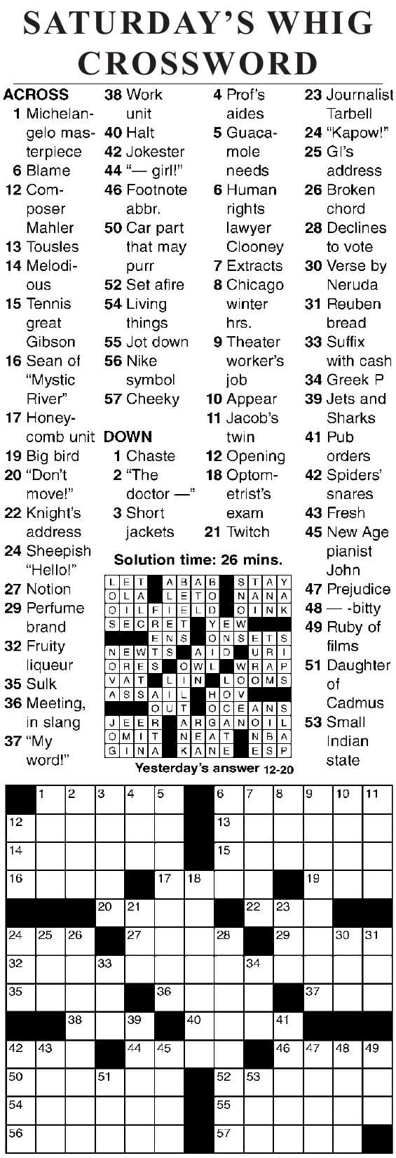 1220 Crossword Crosswords Cecildaily 1220 Crossword Crosswords Cecildaily