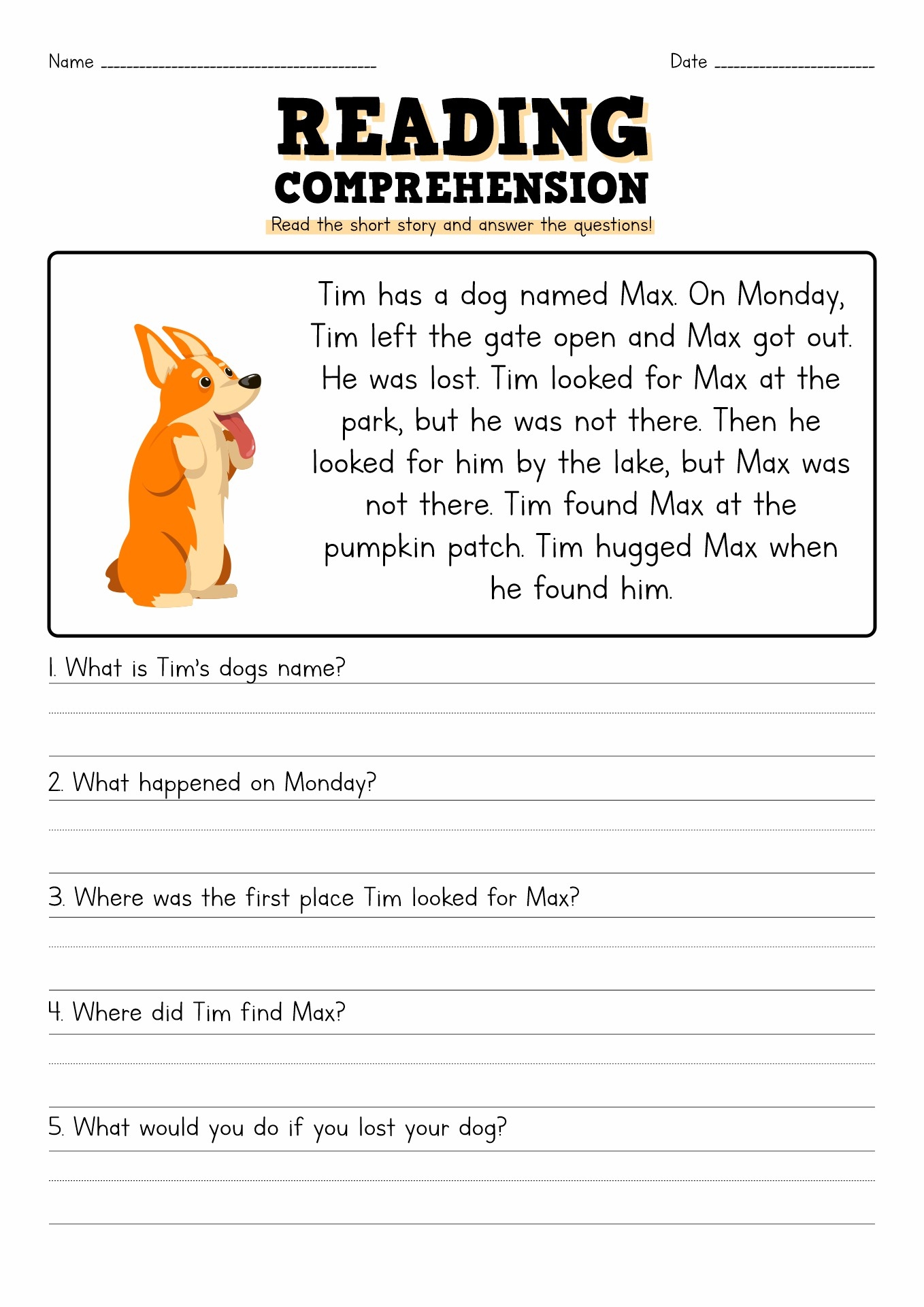 13 Short Story Reading Comprehension Worksheets Free PDF At Worksheeto 13 Short Story Reading Comprehension Worksheets Free PDF At Worksheeto