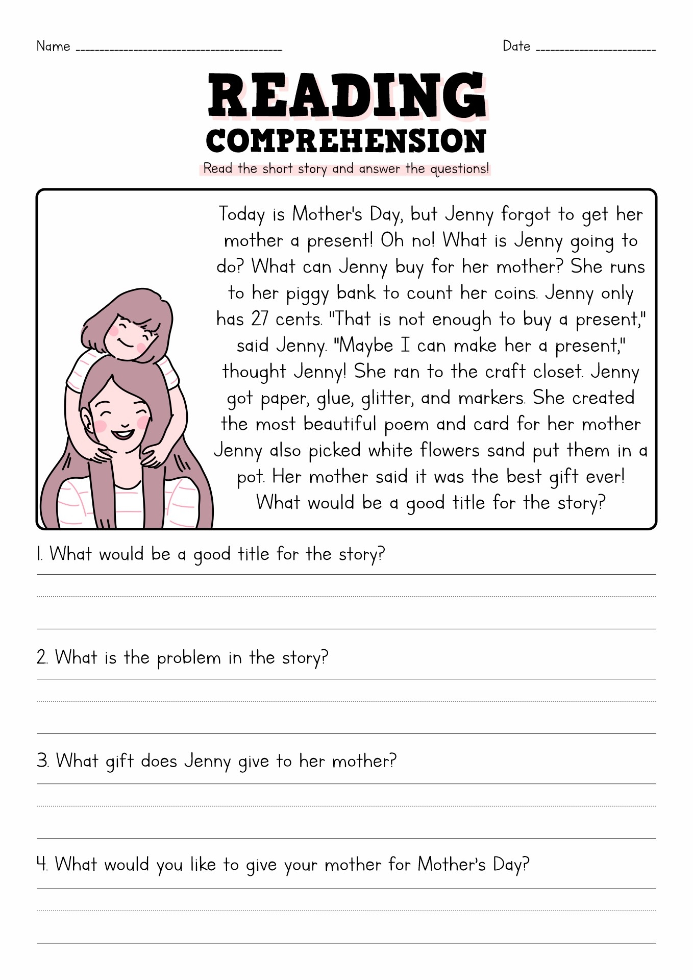 13 Short Story Reading Comprehension Worksheets Free PDF At Worksheeto