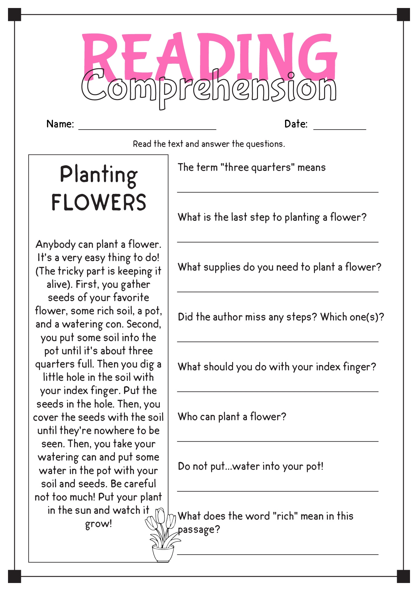 16 Comprehension Reading English Worksheets Free PDF At Worksheeto