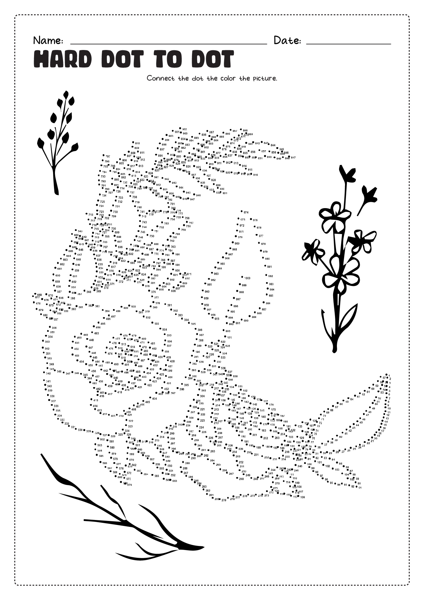 16 Hard Dot To Dot Worksheets Free PDF At Worksheeto