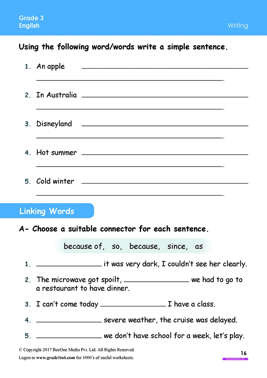 16 worksheets writing grade 3 three pdf 2 jpg