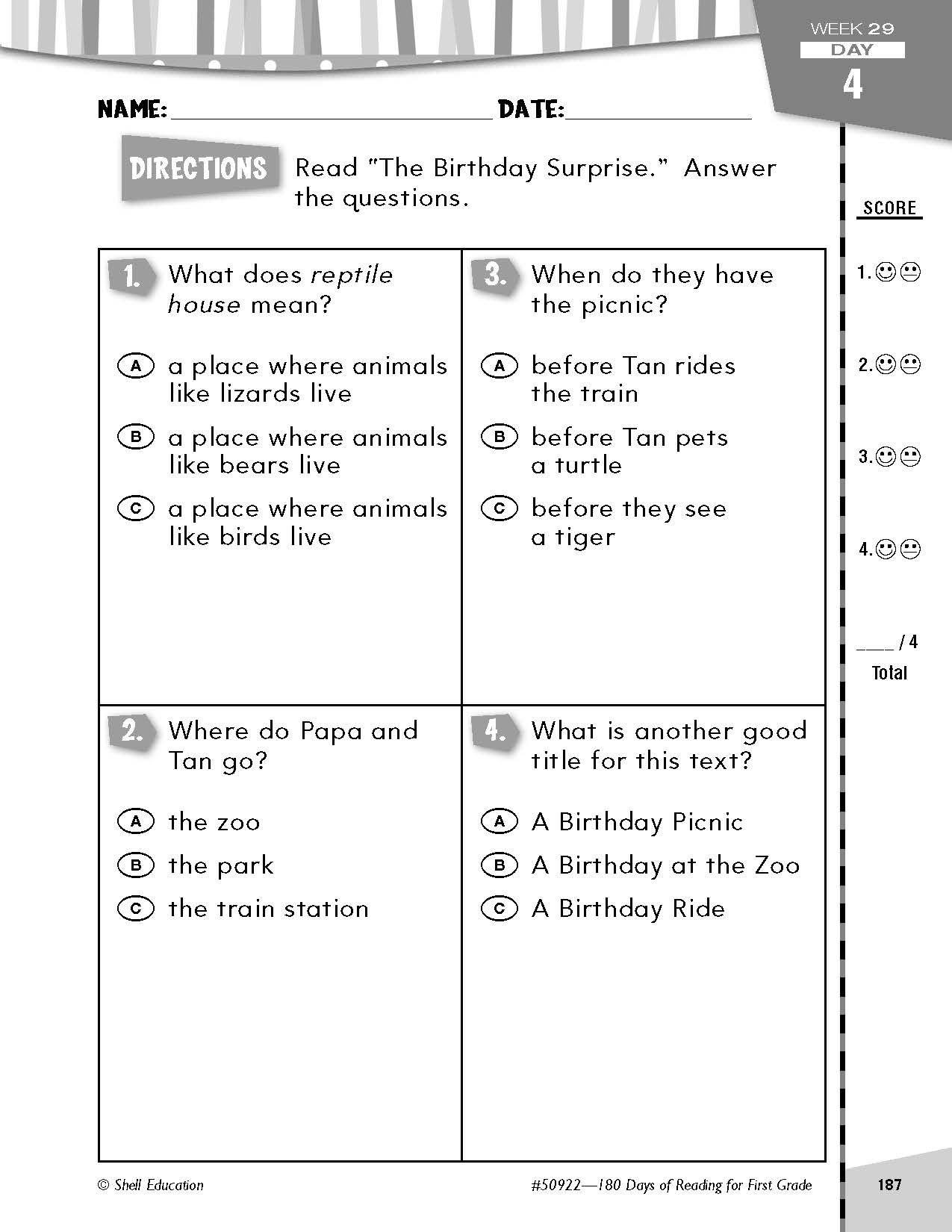180 Days Of Reading For First Grade Worksheets Library