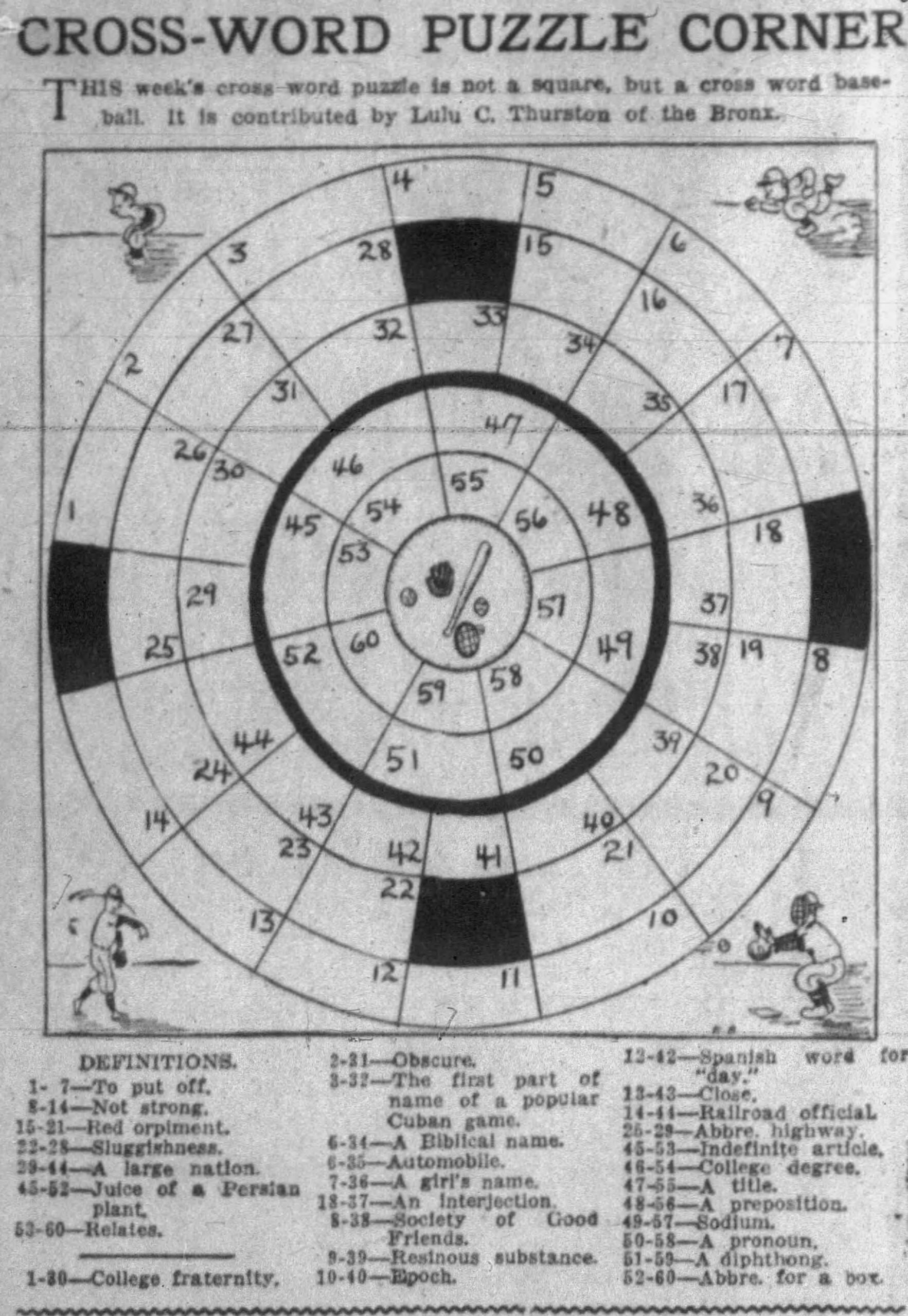1921 The Year In Crosswords T Campbell s Grid