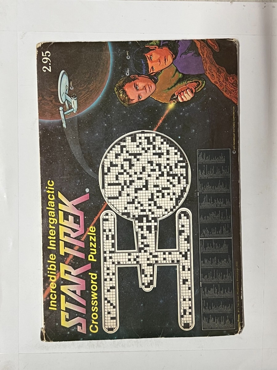 1975 Star Trek Crossword Puzzle Incredible Intergalactic Combined Shipping B B EBay