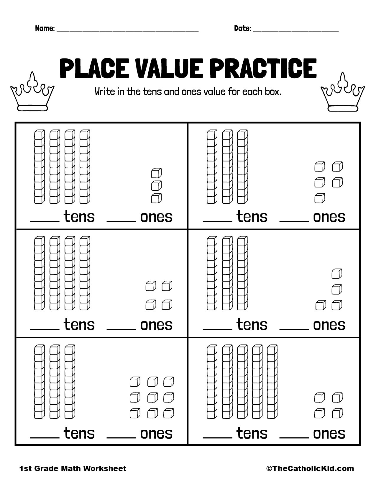 1st Grade Counting Catholic Worksheets TheCatholicKid