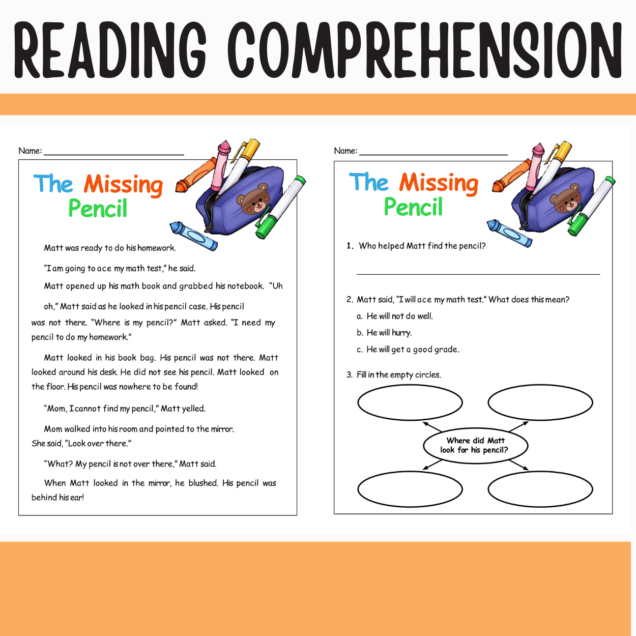1st Grade Reading Comprehension Passages And Questions Made By Teachers