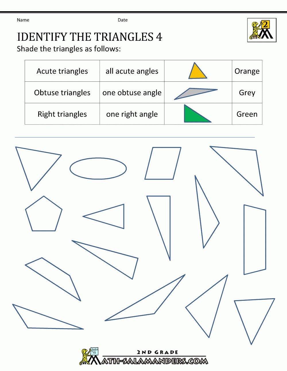 two dimensional shapes worksheets