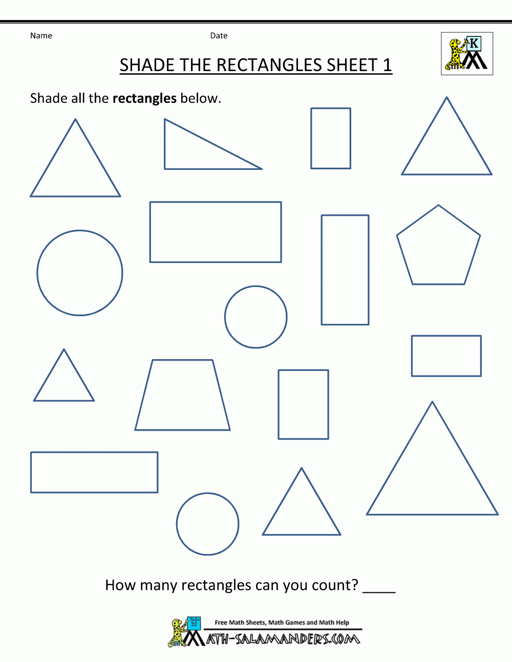 2d Shapes Worksheets