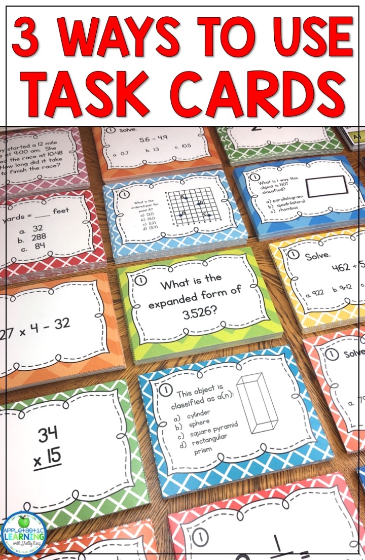 3 Ways To Use Task Cards For Upper Elementary Classrooms Appletastic Learning