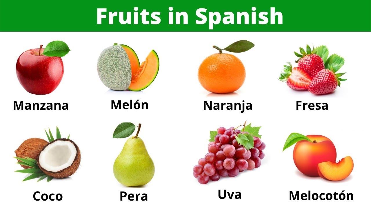 35 Fruit Names In Spanish Learn Spanish Vocabulary Las Frutas YouTube