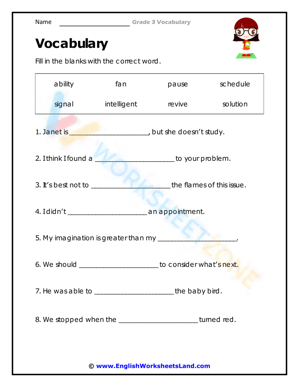 3rd Grade Vocabulary Worksheets 1 Worksheets Library