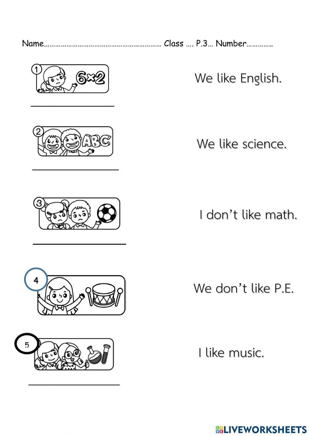 english as a second language worksheets