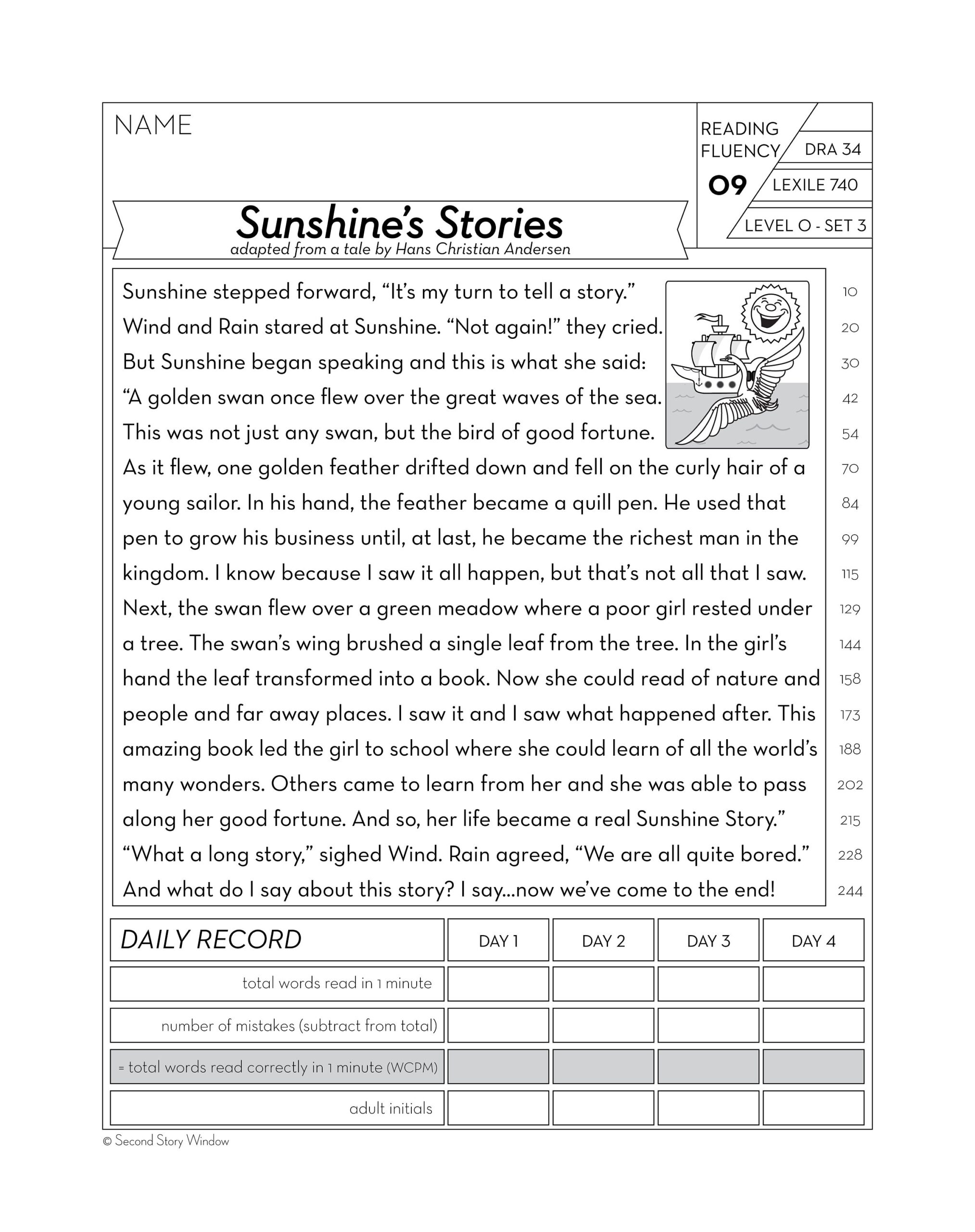 4th Grade Printable Fluency And Reading Comprehension Passages For Homework Or Homeschool Educational Activity Reading Practice Worksheets Etsy