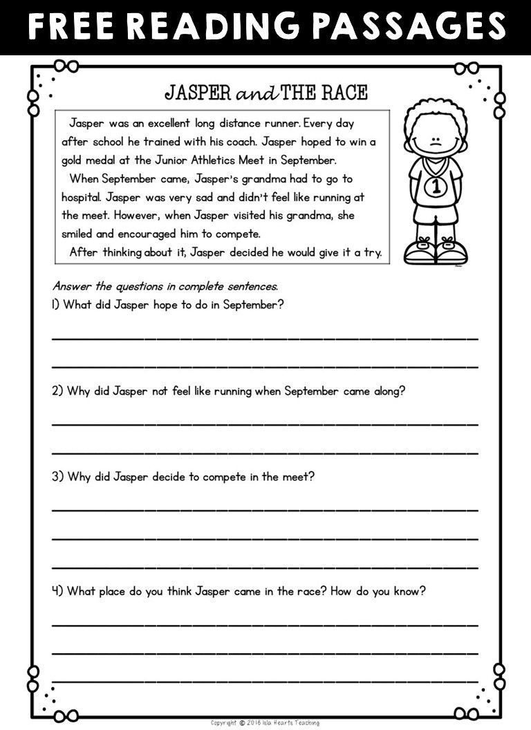 4th grade reading comprehension worksheets