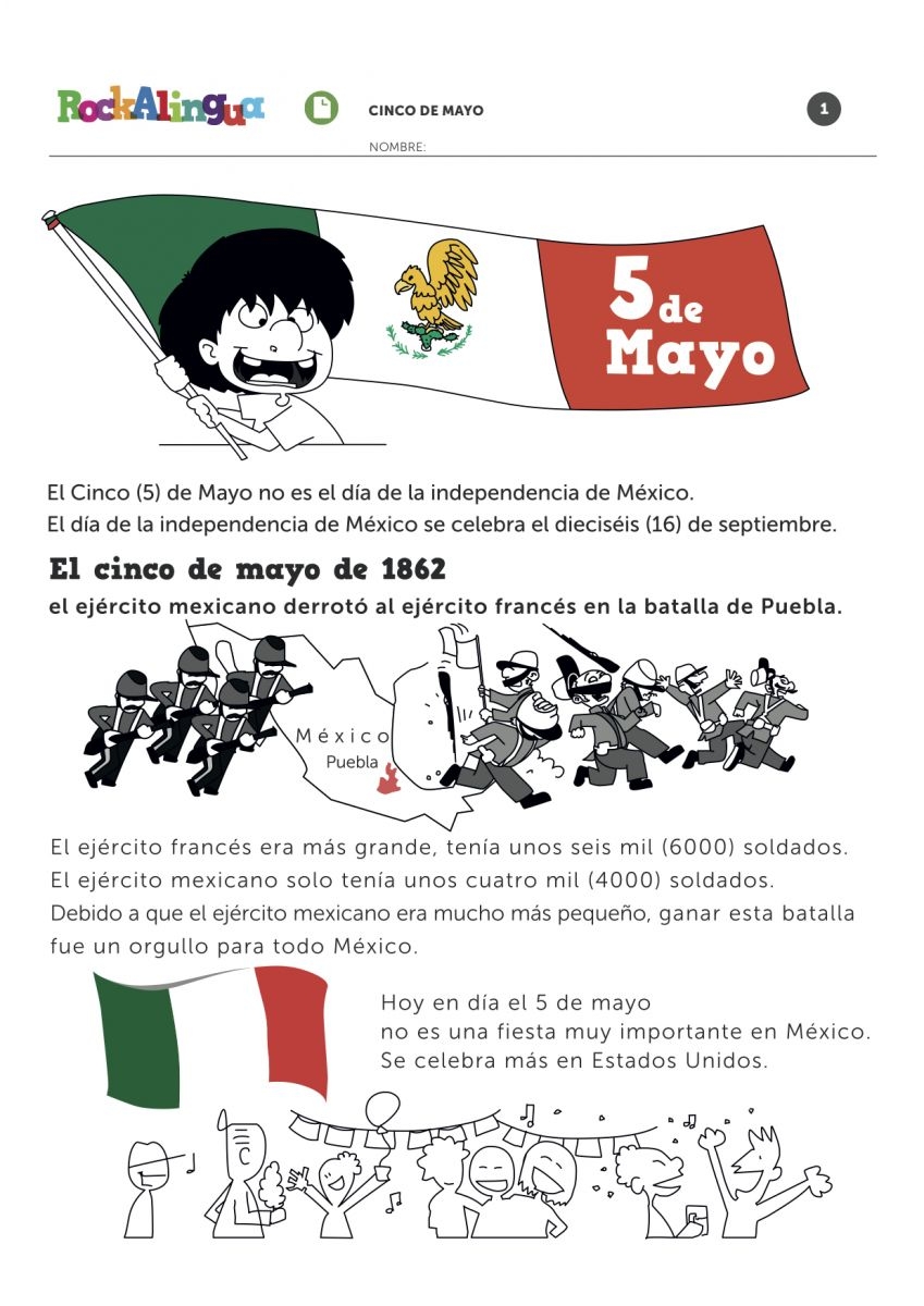 5 de mayo worksheets