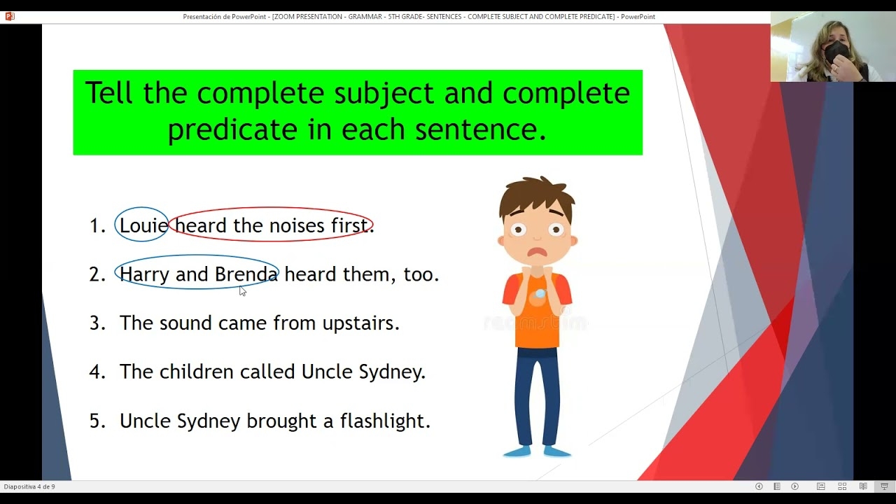 5TH GRADE GRAMMAR COMPLETE SUBJECT AND COMPLETE PREDICATE 13102021 YouTube