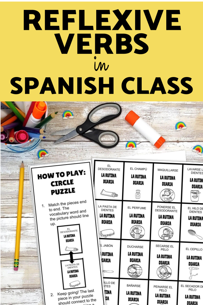7 Ideas For Practice With Reflexive Verbs In Spanish Srta Spanish
