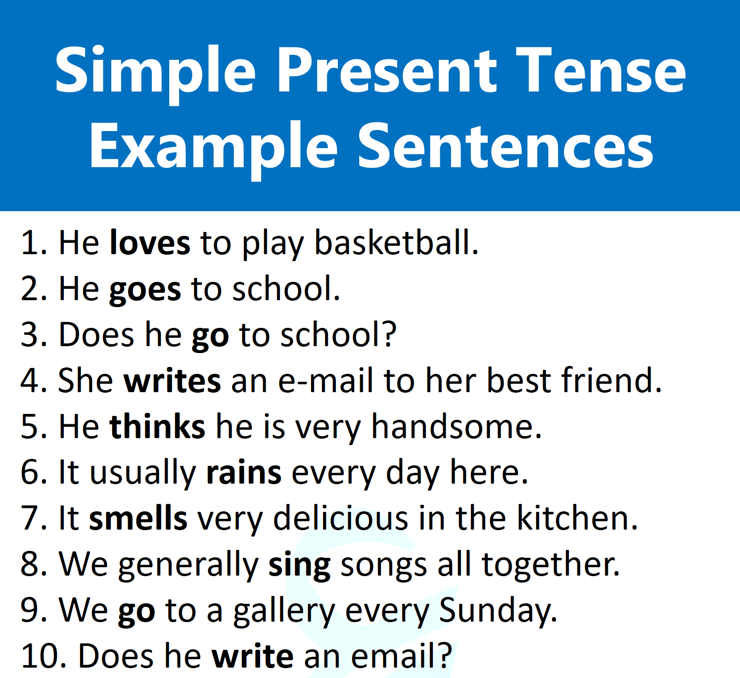 present simple tense examples