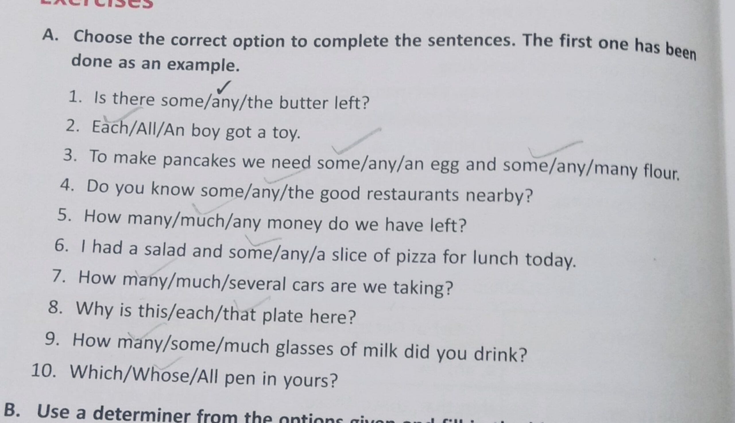choose the correct option