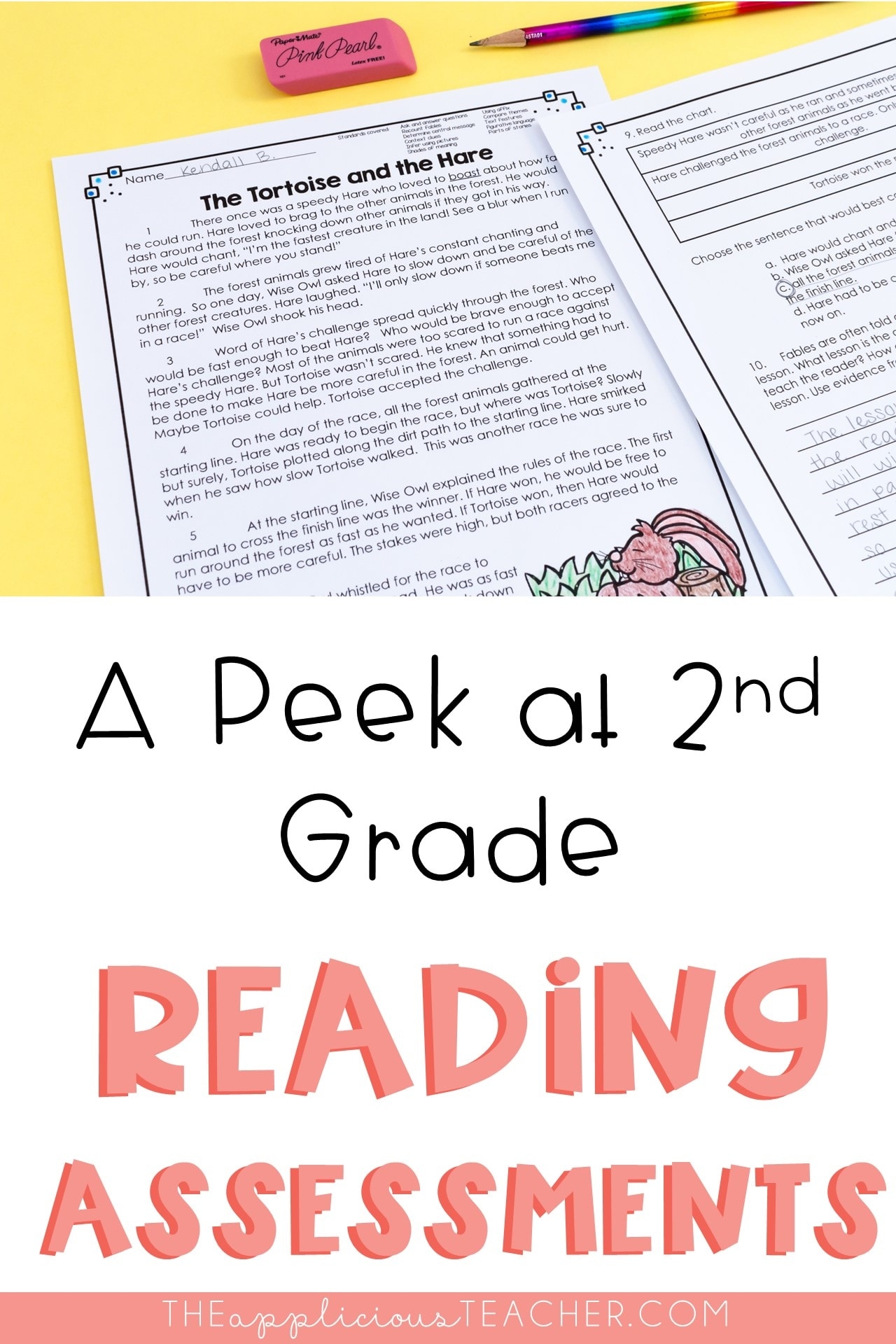 A Peek At 2nd Grade Reading Assessments The Applicious Teacher