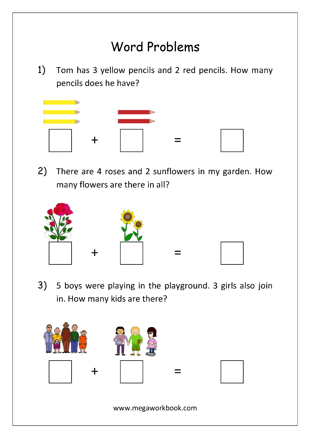 simple addition word problems