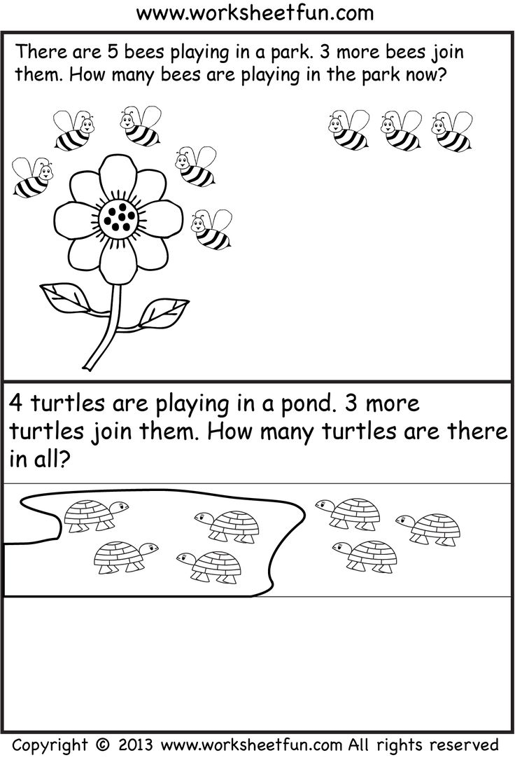 addition word problems kindergarten