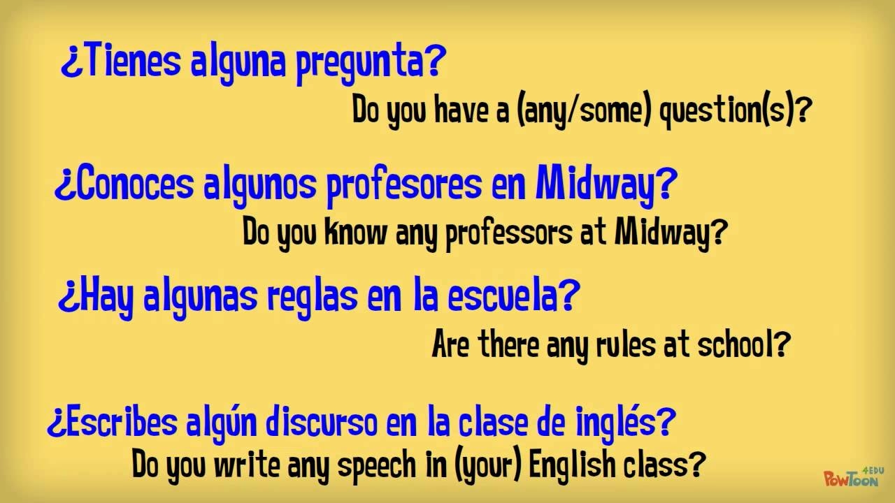 spanish negative and affirmative words