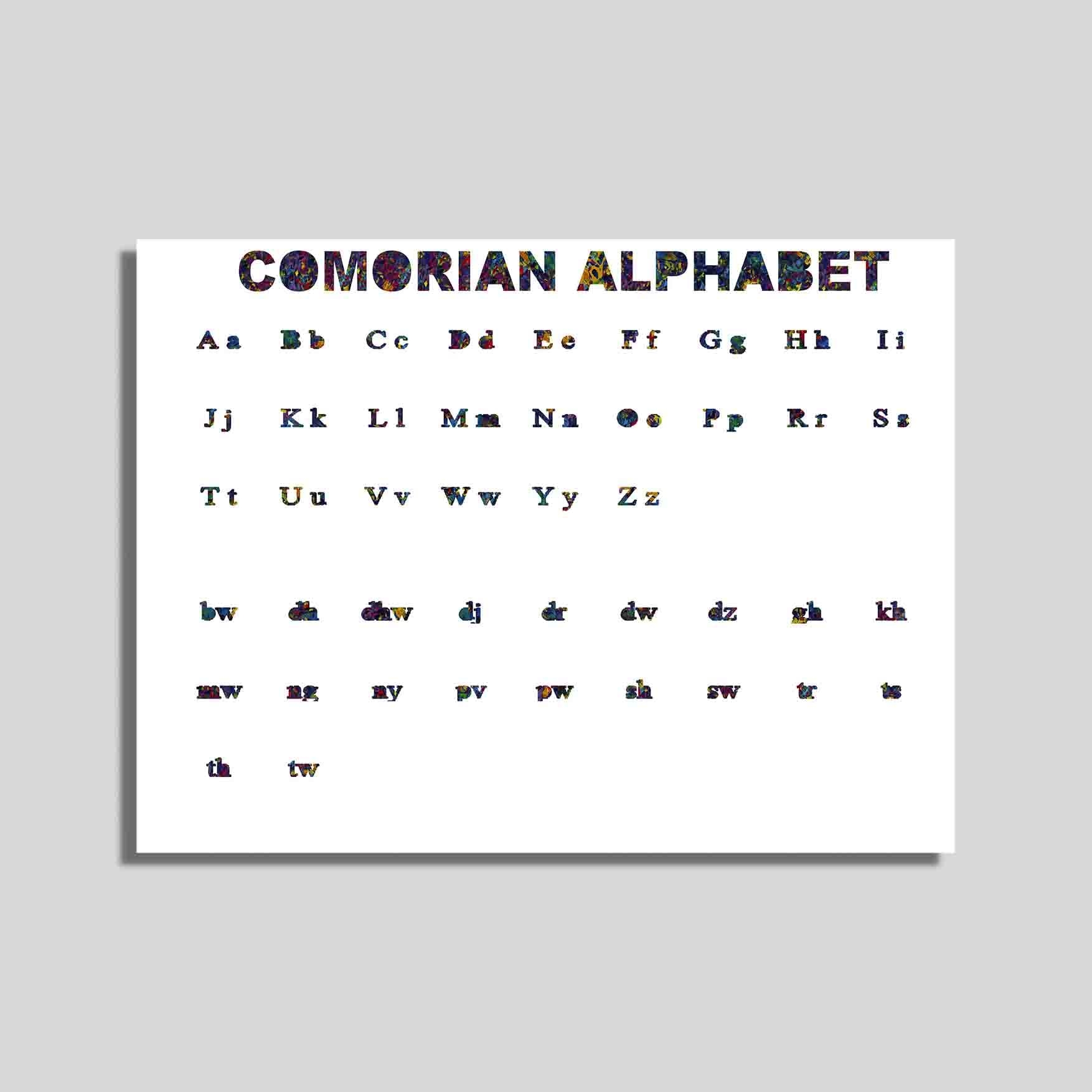 Amazon Ara Step Letters Languages Alphabets Educative Art Watercolor Educational Charts Poster Prints Unframed N2 COMORIAN ALPHABET 297 X 420 Mm 11 7 X 16 5 Inches Office Products