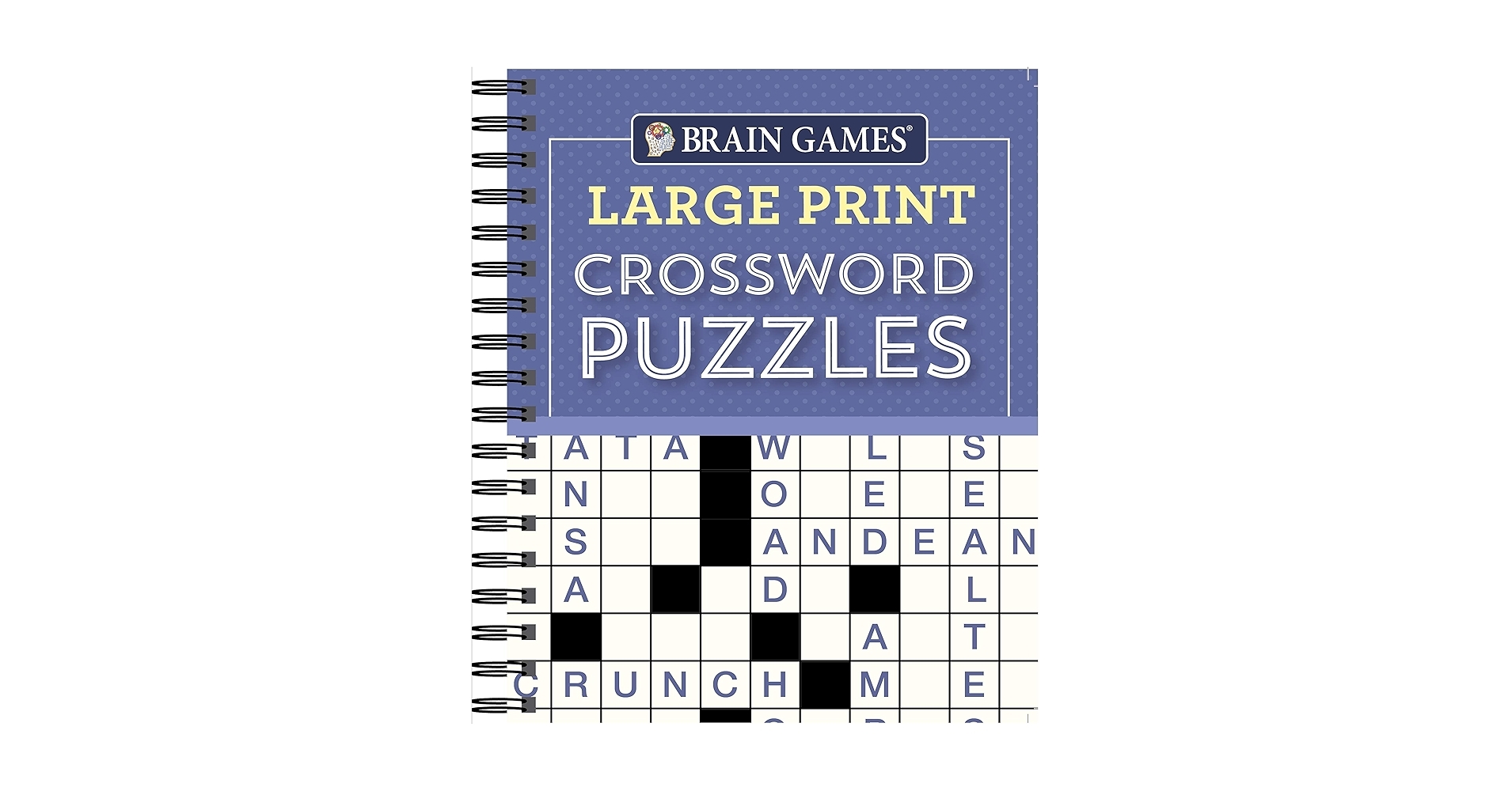 Amazon Brain Games Large Print Crossword Puzzles Purple 9781640304581 Publications International Ltd Brain Games Books