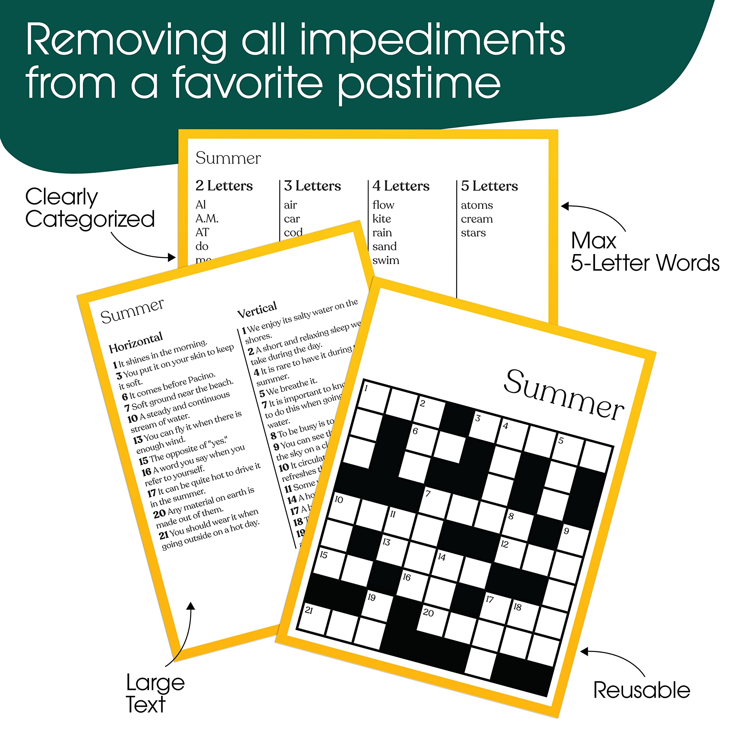 large print crossword puzzles elderly