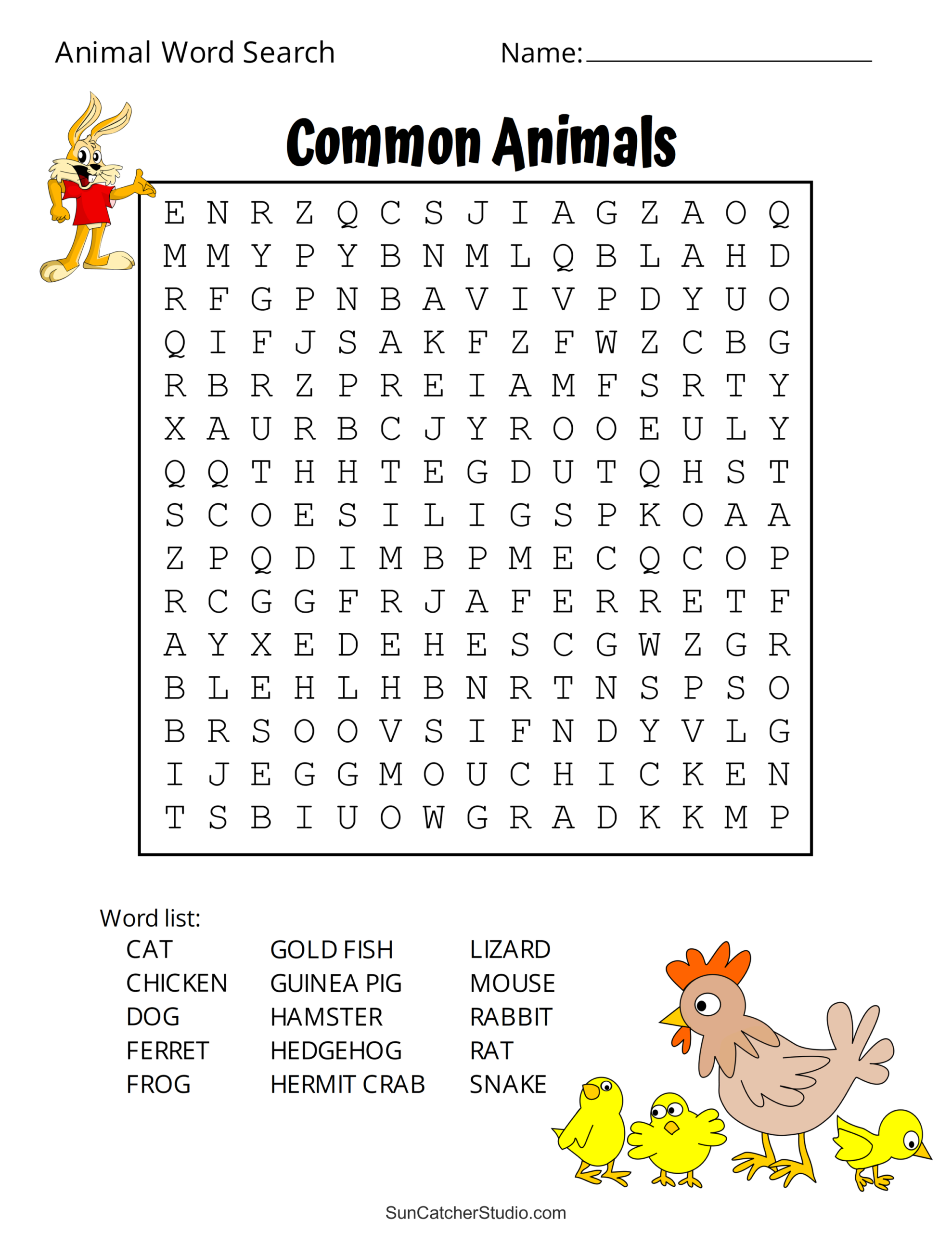 Animal Word Search Free Printable Dog Pet Dinosaur Puzzles Free Printables Lettering SVG Files Tools Apps