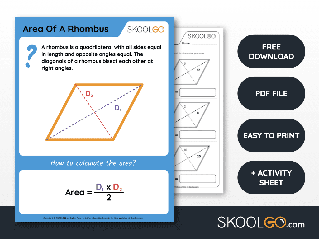 Area Of A Triangle Free Worksheet For Kids SKOOLGO