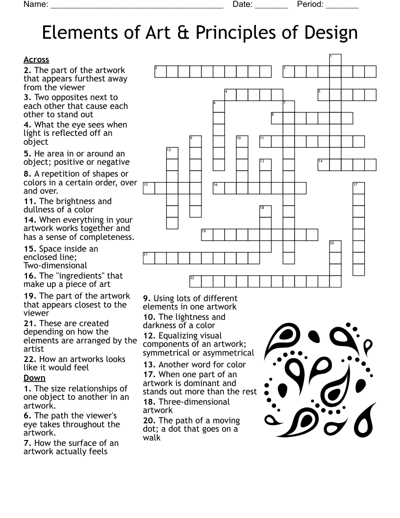 Art Terms Artist Etc Crossword WordMint Art Terms Artist Etc Crossword WordMint