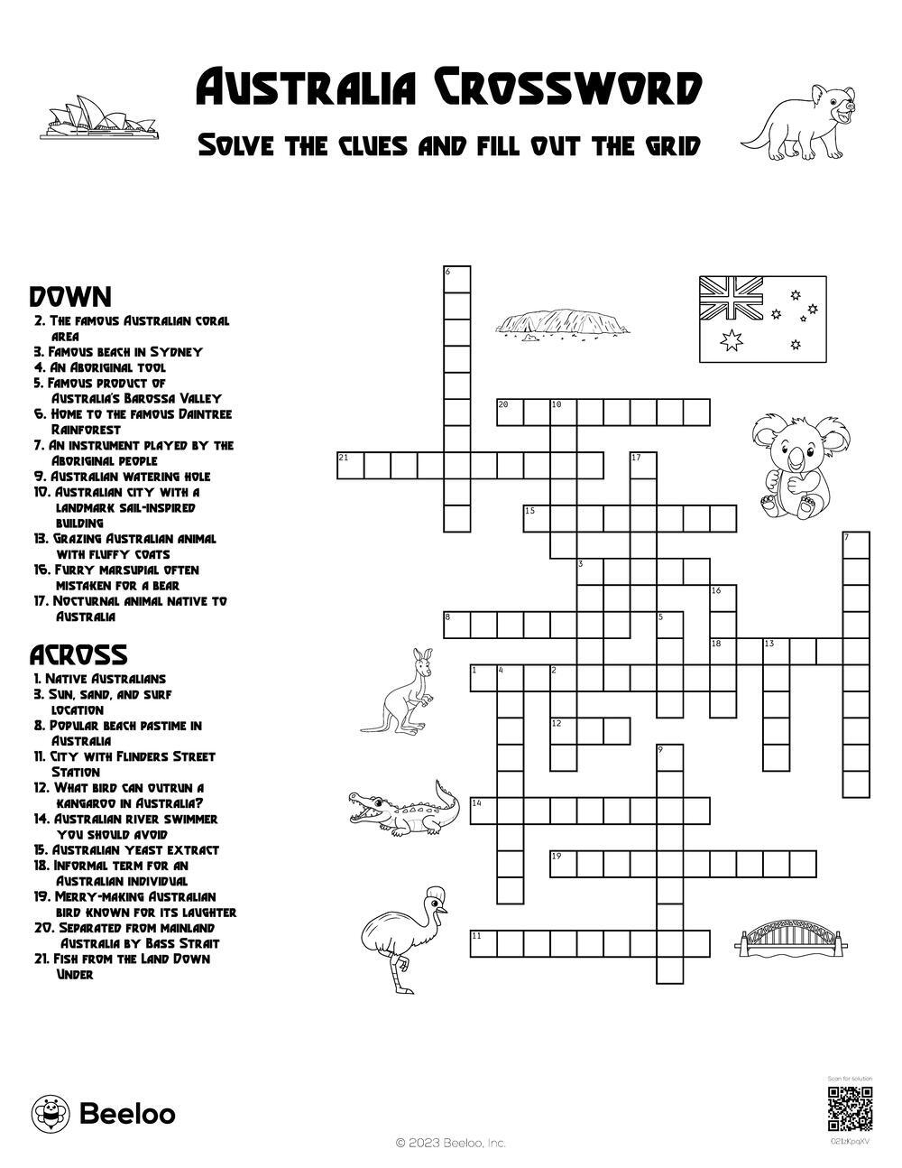 crosswords for kids printable