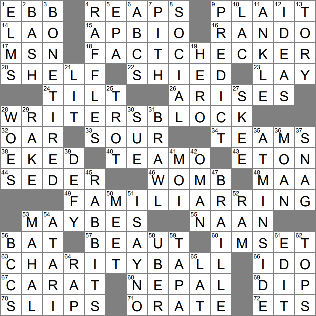 Barnyard Baby Sound Crossword Clue Archives LAXCrossword