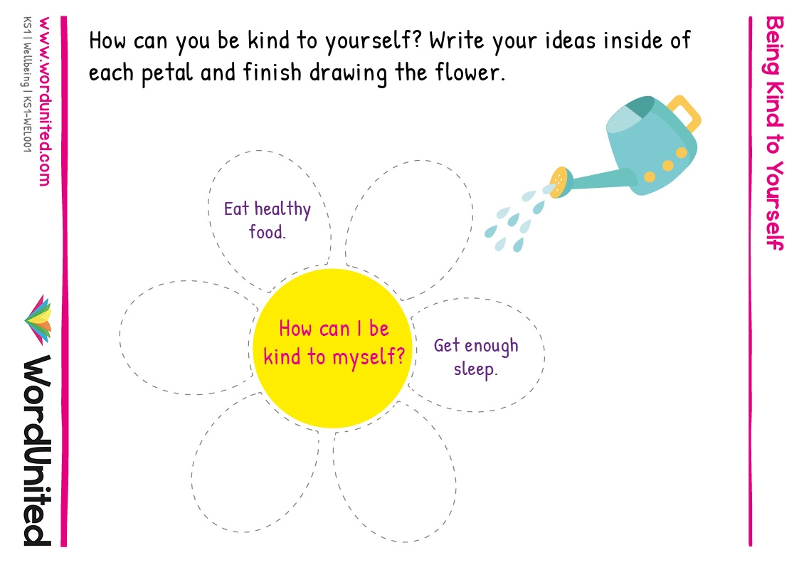 Being Kind To Yourself Worksheet WordUnited