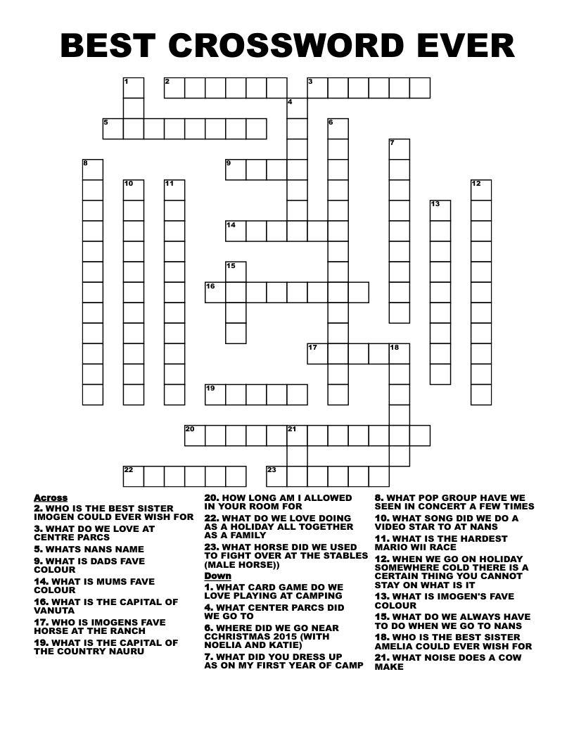 BEST CROSSWORD EVER WordMint