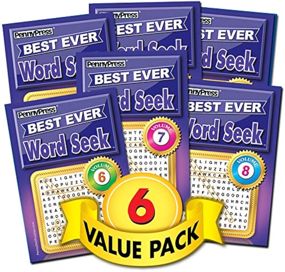 Best Ever Word Seek Fun And Easy Word Search For All Skill Levels 6 Pack Paperback Penny Press Dell Magazines Dell Puzzle Books Amazon Books
