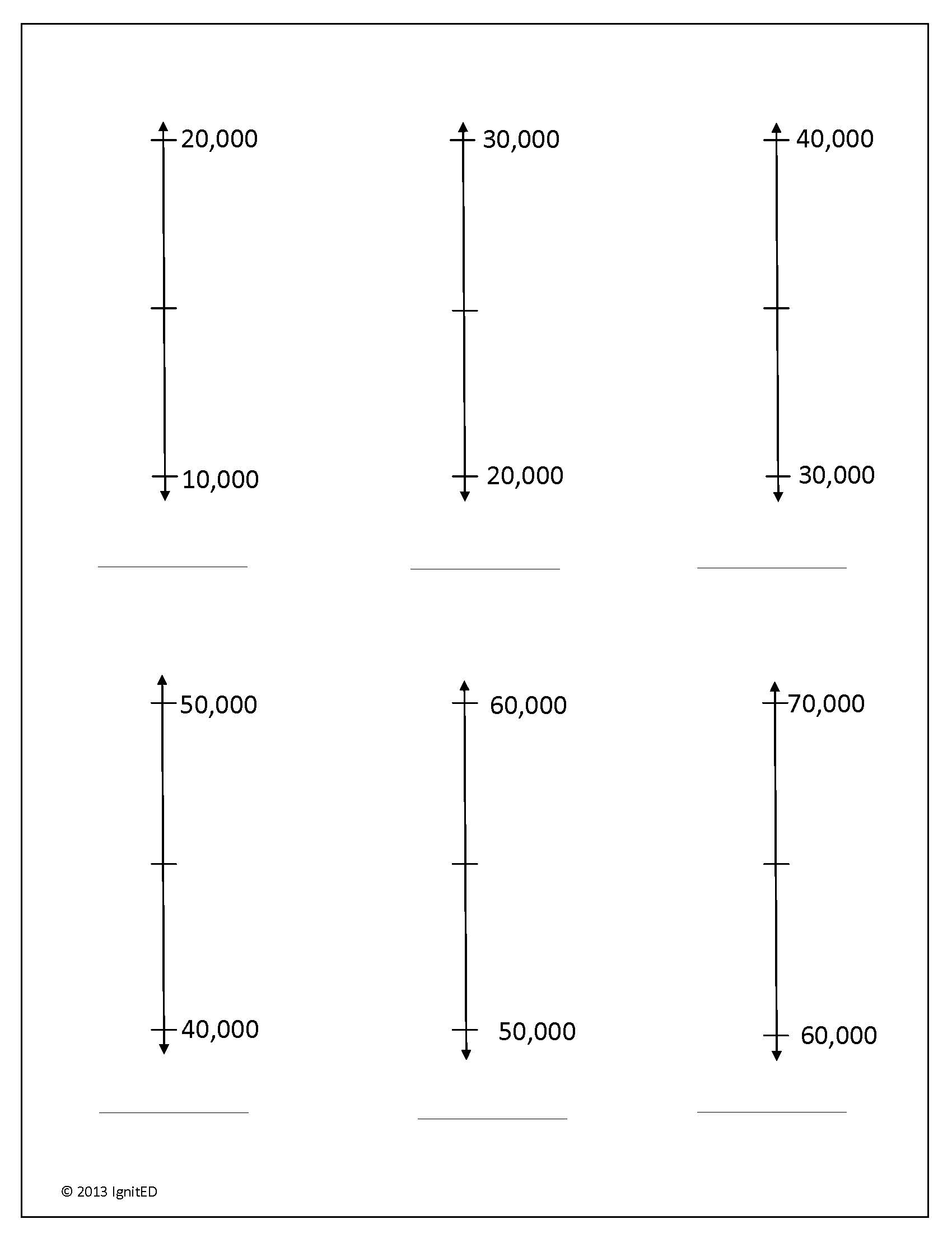 Bingo Cards Rounding Numbers Using A Vertical Number Line Worksheets Library