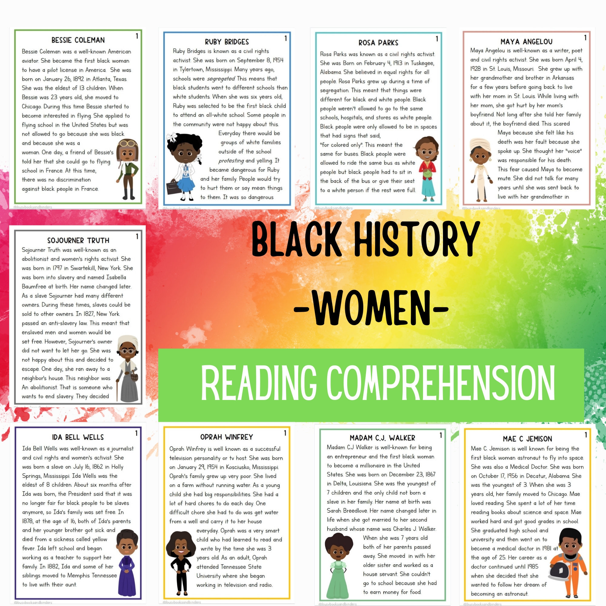 Black History Month Activities Black History Worksheets African American History Social Studies Black Lives Matter Reading 