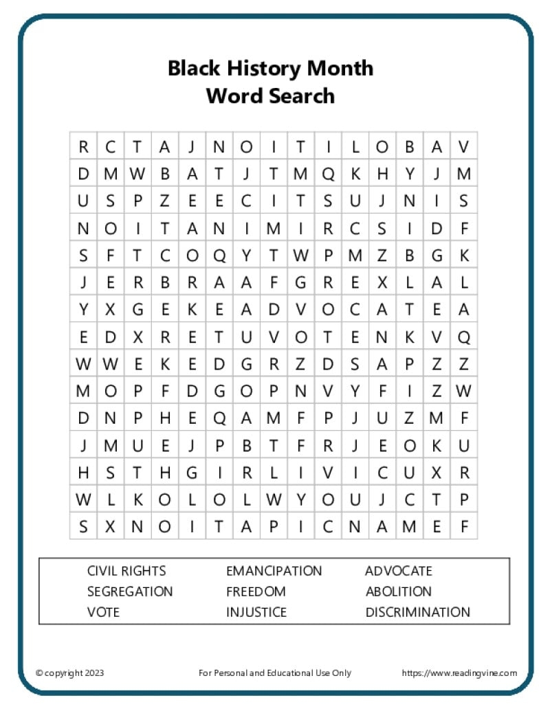 Black History Month Activities ReadingVine Black History Month Activities ReadingVine