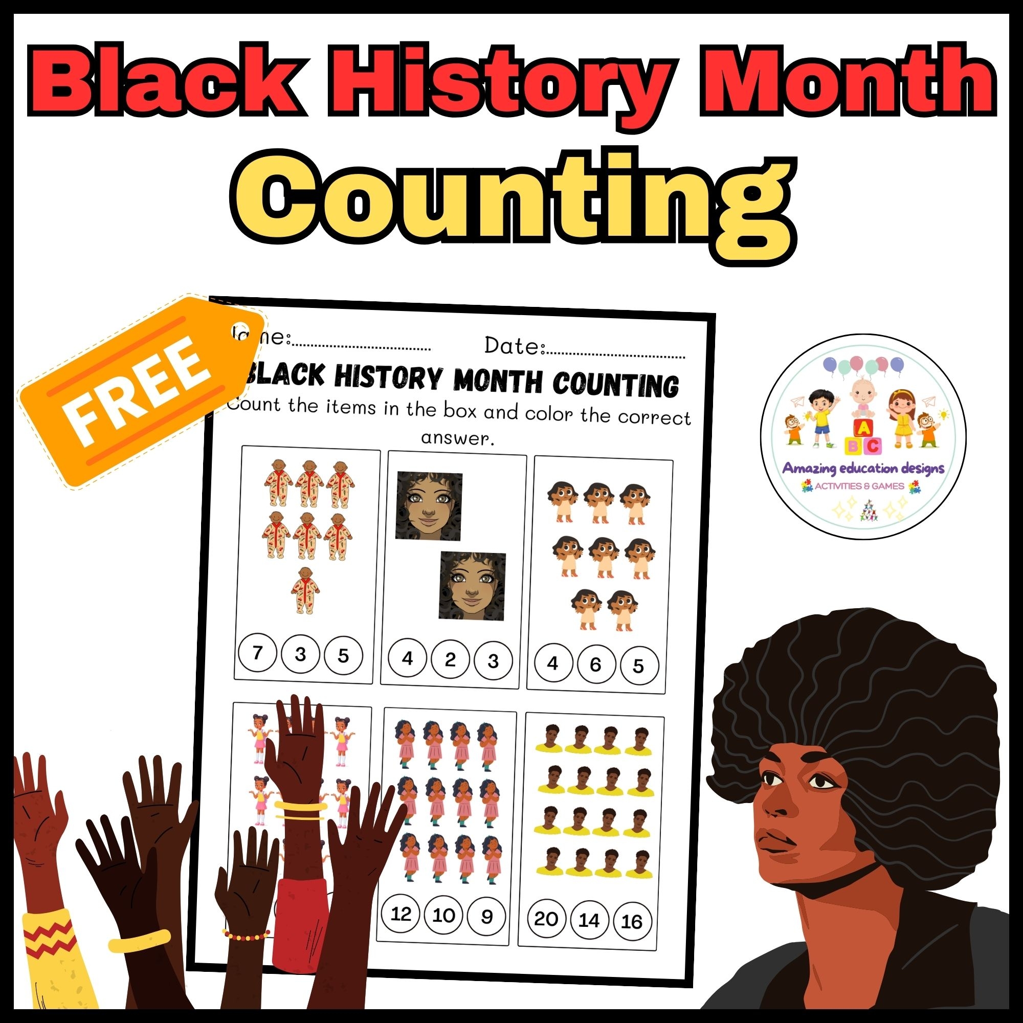 Black History Month FREE Activities Worksheets Counting Numbers Made By Teachers Black History Month FREE Activities Worksheets Counting Numbers Made By Teachers