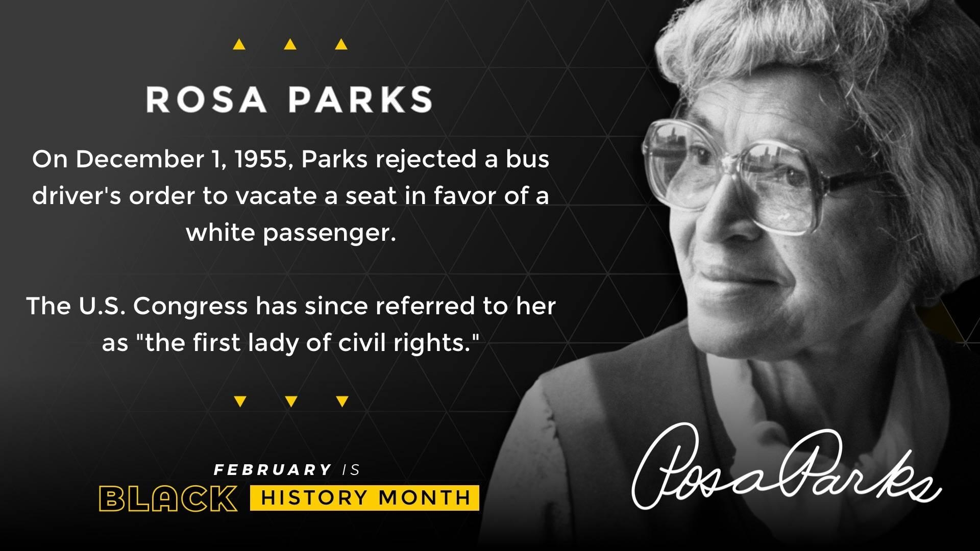 Black History Month Rosa Parks Digital Signage Template