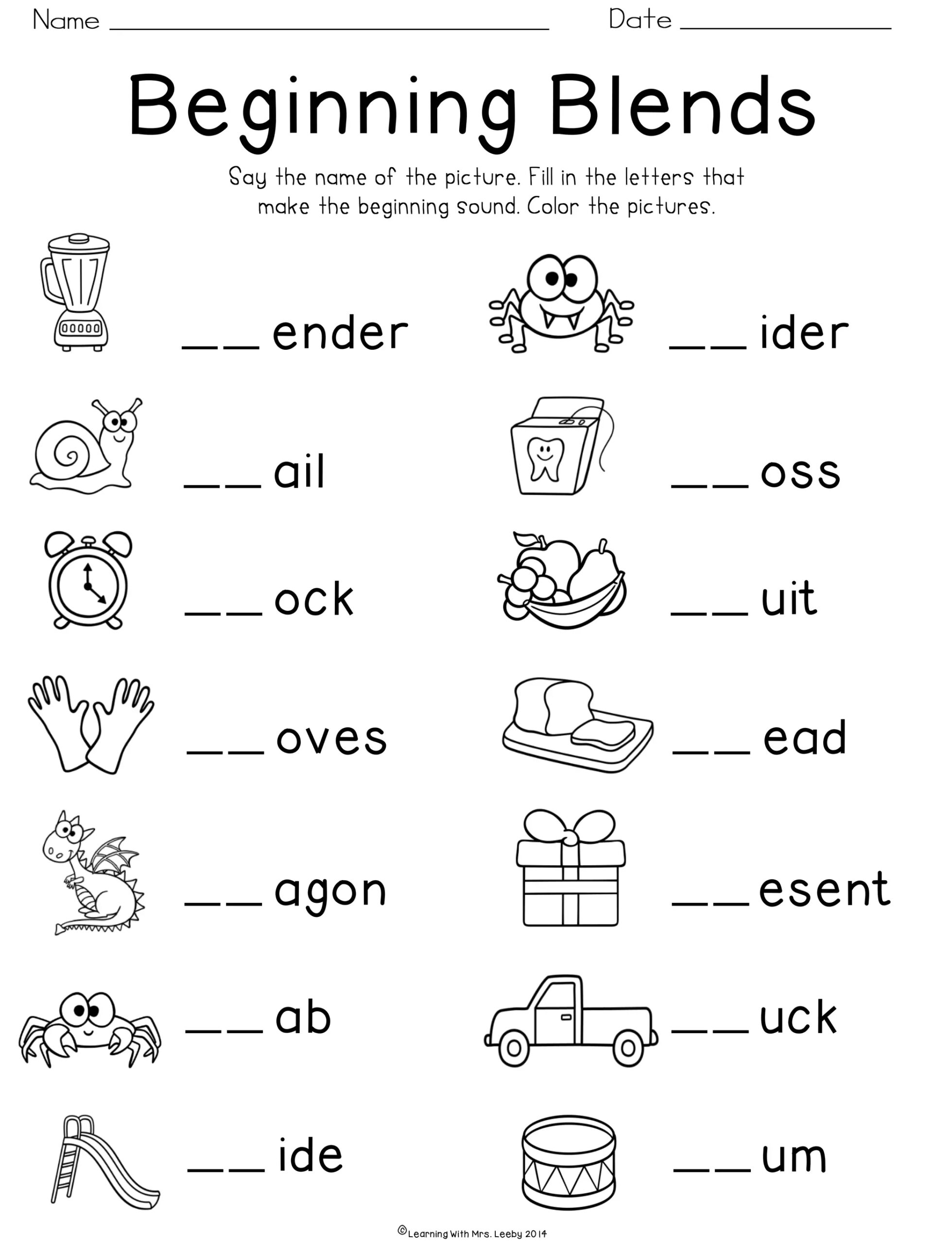 Blends And Digraphs PDF